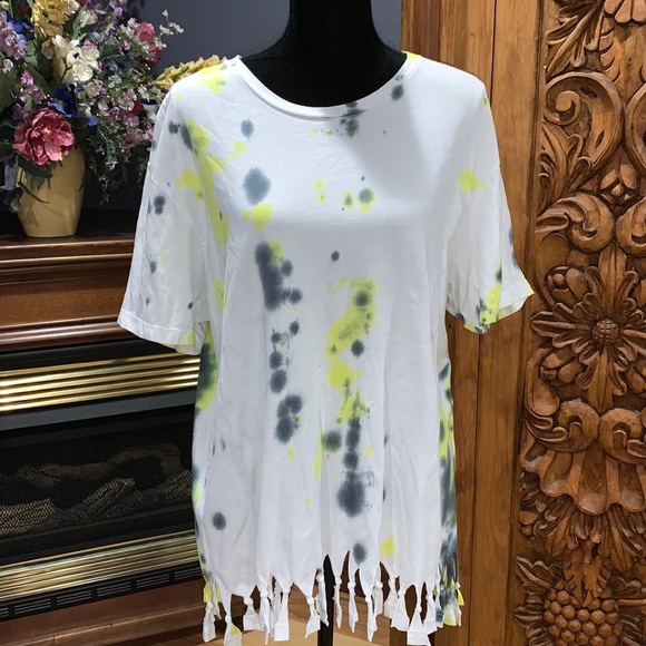 Tops - EUC Upcycled XL tie dye knotted tee shirt